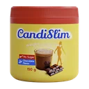 Bote amarillo de CandiSlim de 150 g sabor chocolate