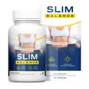 Bote blanco de SlimBalance con su caja azul y blanca